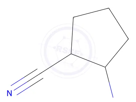 Chemical structure of 2-(methylamino)cyclopentane-1-carbonitrile