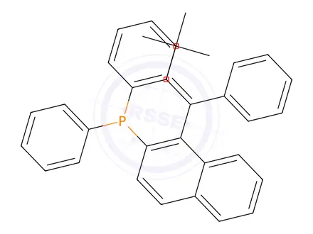 Chemical structure of (Z)-(1-(3,3-Dimethyl-1-phenylbut-1-en-1-yl)naphthalen-2-yl)diphenylphosphine