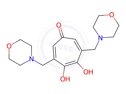 Chemical structure of 3,7-Bis(morpholinomethyl)-2,5-dihydroxy-2,4,6-cycloheptatrien-1-one