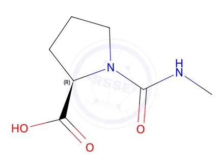 Chemical structure of (Methylcarbamoyl)-D-proline