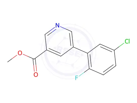 Chemical structure of Methyl 5-(5-chloro-2-fluorophenyl)nicotinate