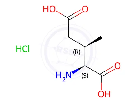 Chemical structure of (2S,3R)-2-Amino-3-methylpentanedioic acid hydrochloride