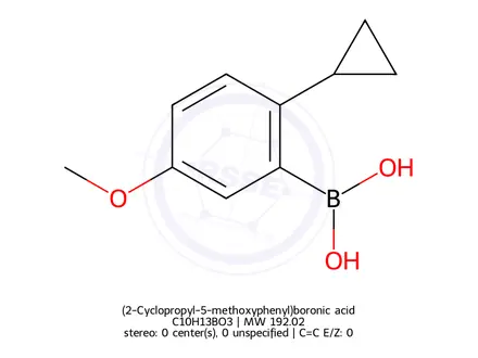 Chemical structure of (2-Cyclopropyl-5-methoxyphenyl)boronic acid