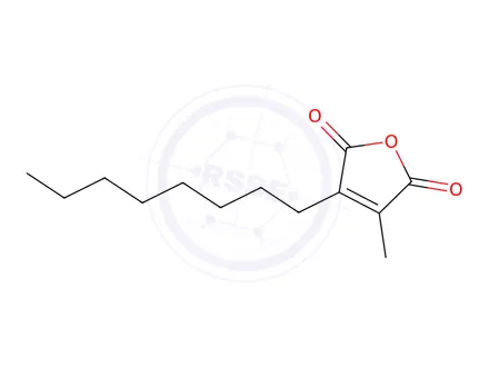 Chemical structure of 2-Methyl-3-octylmaleic Anhydride