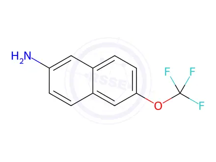 Chemical structure of 2-Naphthalenamine, 6-(trifluoromethoxy)-