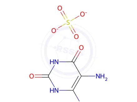 Chemical structure of 5,6-Diaminouracil Sulfate