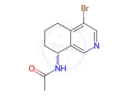 Chemical structure of Acetamide, N-(4-bromo-5,6,7,8-tetrahydro-8-isoquinolinyl)-