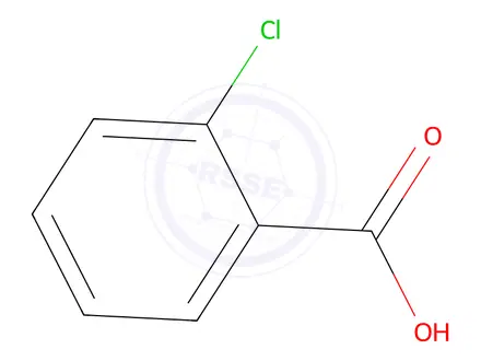 Chemical structure of 2-Chlorobenzoic acid