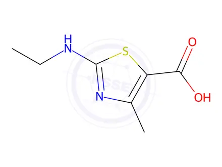 Chemical structure of 2-(Ethylamino)-4-methyl-1,3-thiazole-5-carboxylic Acid