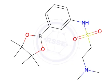 Chemical structure of 2-(Dimethylamino)-N-(3-(4,4,5,5-tetramethyl-1,3,2-dioxaborolan-2-yl)phenyl)ethane-1-sulfonamide