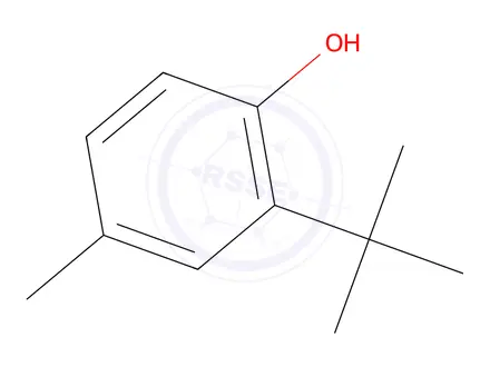 Chemical structure of 2-Tert-Butyl-4-Methylphenol