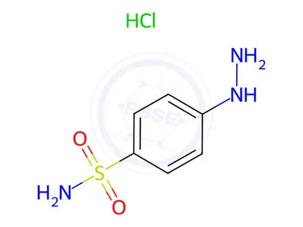 Chemical structure of 4-Sulfonamide-phenylhydrazine hydrochloride