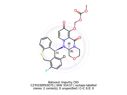 Chemical structure of Baloxavir Impurity C65