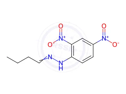 Chemical structure of butanal-DNPH as butanal