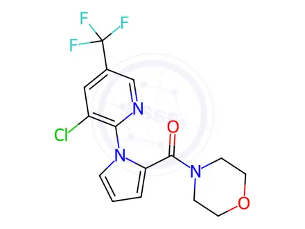 Chemical structure of {1-[3-chloro-5-(trifluoromethyl)-2-pyridinyl]-1H-pyrrol-2-yl}(morpholino)methanone