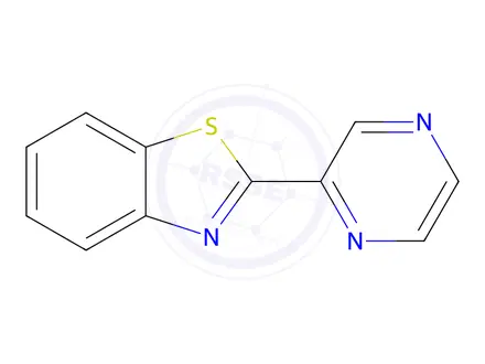 Chemical structure of Benzothiazole, 2-pyrazinyl-(9CI)