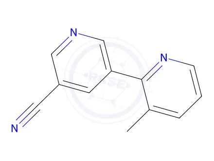 Chemical structure of 3-Methyl-[2,3'-bipyridine]-5'-carbonitrile