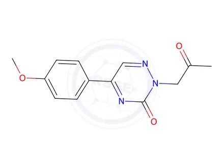 Chemical structure of 5-(4-Methoxyphenyl)-2-(2-oxopropyl)-1,2,4-triazin-3(2H)-one