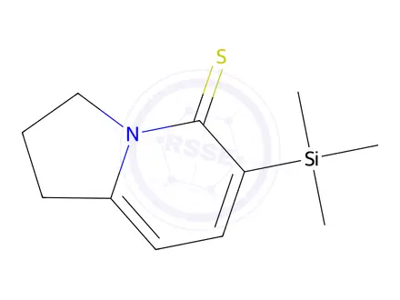 Chemical structure of 6-(Trimethylsilyl)-2,3-dihydroindolizine-5(1H)-thione