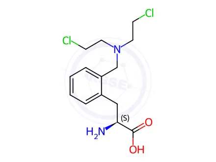 Chemical structure of o-Bis(2-chloroethyl)aminomethylphenylalanine hydrochloride