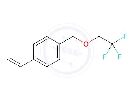 Chemical structure of Benzene, 1-ethenyl-4-[(2,2,2-trifluoroethoxy)methyl]-