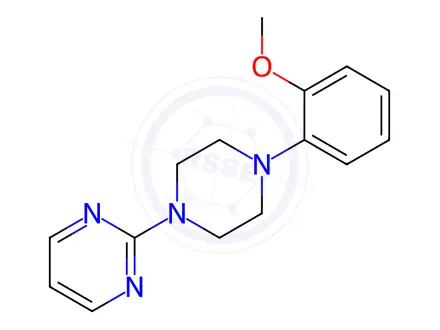 Chemical structure of 2-[4-(o-Methoxyphenyl)-1-piperazinyl]pyrimidine