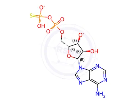 Chemical structure of Adenosine 5’-O-(2-Thiodiphosphate) Trilithium Salt