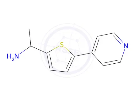 Chemical structure of 1-(5-(pyridin-4-yl)thiophen-2-yl)ethan-1-amine