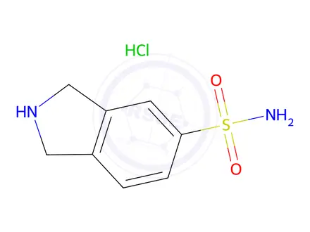 Chemical structure of 2,3-dihydro-1H-Isoindole-5-sulfonamide hydrochloride
