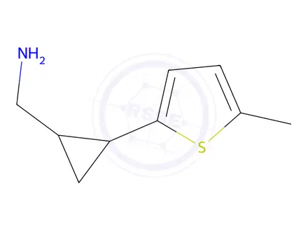 Chemical structure of (2-(5-Methylthiophen-2-yl)cyclopropyl)methanamine