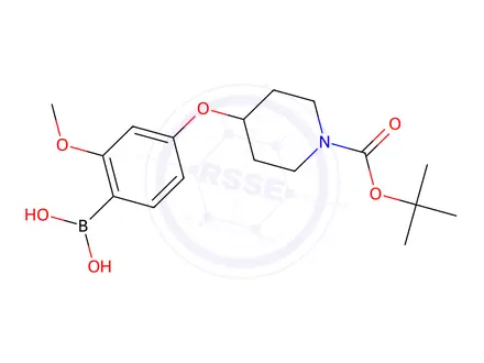 Chemical structure of 4-(1-Boc-piperidin-4-yloxy)-2-methoxyphenylboronic acid