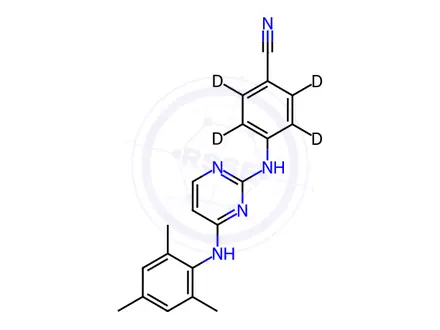 Chemical structure of 4-((4-(mesitylamino)pyrimidin-2-yl)amino)benzonitrile-2,3,5,6-d4