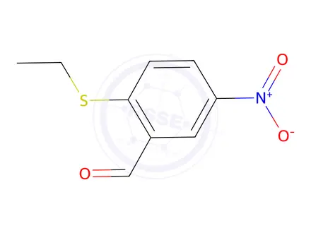 Chemical structure of 2-(Ethylthio)-5-nitrobenzaldehyde