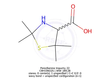 Chemical structure of 2,2,5,5-Tetramethyl-4-thiazolidinecarboxylic Acid