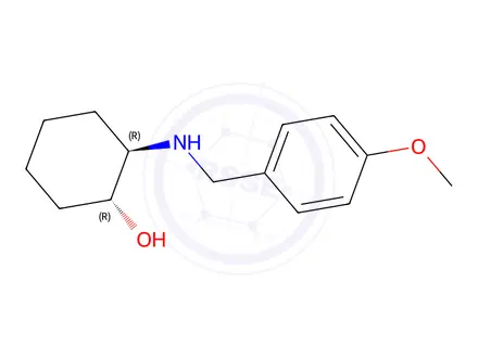 Chemical structure of (1R,2R)-2-((4-Methoxybenzyl)amino)cyclohexan-1-ol