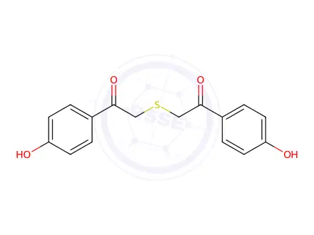 Chemical structure of 1-(4-HYDROXY-PHENYL)-2-[2-(4-HYDROXY-PHENYL)-2-OXO-ETHYLSULFANYL]-ETHANONE