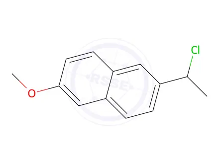 Chemical structure of 2-(1-chloroethyl)-6-methoxynaphthalene