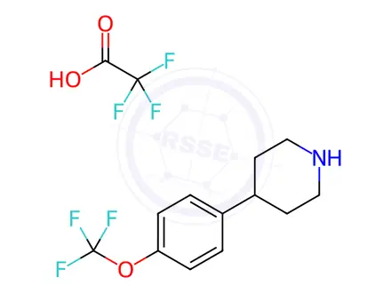Chemical structure of 4-(4-(Trifluoromethoxy)phenyl)piperidine 2,2,2-trifluoroacetate
