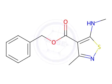 Chemical structure of Benzyl 3-methyl-5-(methylamino)isothiazole-4-carboxylate