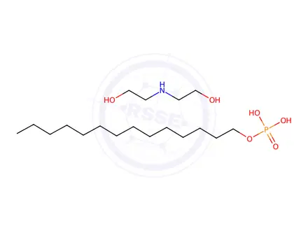 Chemical structure of 1-Tetradecanol, phosphate, compd. with 2,2'-iminobis[ethanol]