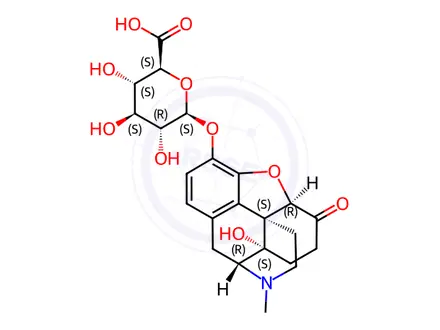 Chemical structure of Oxymorphone 3-Beta-D-Glucuronide (1.0mg/ml in Acetonitrile)
