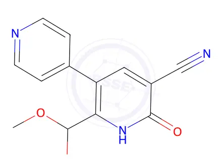 Chemical structure of 3-Cyano-6-dimethoxymethyl-5-(4-pyridyl)-2-pyridone