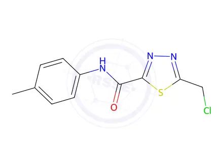 Chemical structure of 5-(Chloromethyl)-N-(4-methylphenyl)-1,3,4-thiadiazole-2-carboxamide