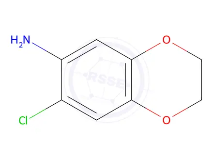 Chemical structure of 7-Chloro-2,3-dihydrobenzo[b][1,4]dioxin-6-amine