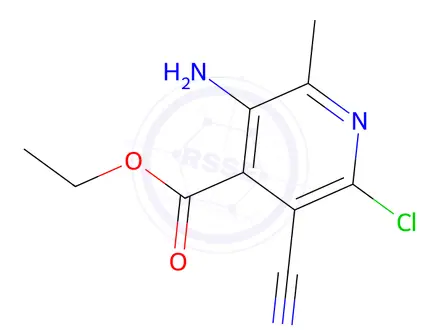 Chemical structure of Ethyl 3-amino-6-chloro-5-cyano-2-methylisonicotinate