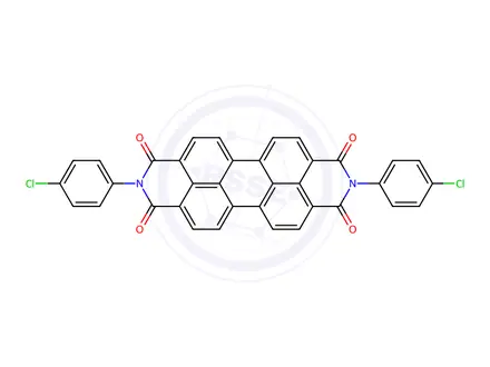 Chemical structure of 2,9-Bis(4-chlorophenyl)anthra[2,1,9-def:6,5,10-d'e'f']diisoquinoline-1,3,8,10(2H,9H)-tetraone