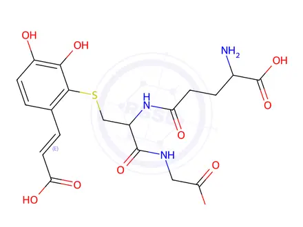 Chemical structure of 2-S-glutathionylcaffeic acid