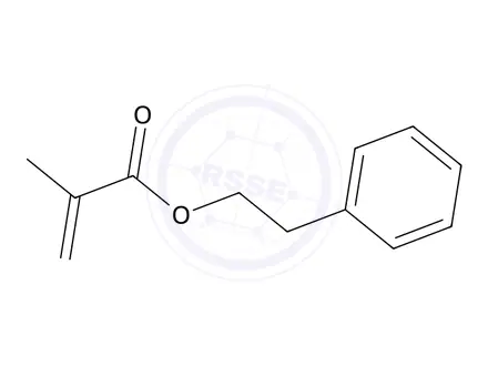 Chemical structure of 2-phenylethyl methacrylate