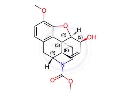 Chemical structure of N-Desmethyl-N-methoxycarbonyl Codeine