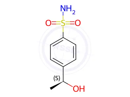 Chemical structure of 4-[(1S)-1-hydroxyethyl]benzene-1-sulfonamide